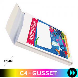 Gusset 324 x 229 x 25mm C4 - Printed Full Colour