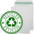 100%  Recycled FSC - Self Seal  (press to stick), Natural White, Green Inside +£0.10